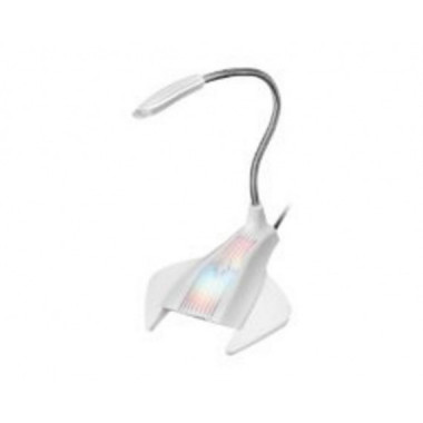 Micr&oacute;fono de Sobremesa MARS GAMING Rgb Flexible USB Cable 1.5M Blanco (mmicw)