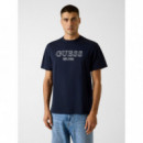 Camiseta con Logo Bordado de GUESS