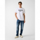 Camiseta con Logo Bordado de GUESS