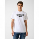 Camiseta con Logo Bordado de GUESS