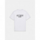 Camiseta con Logo Bordado de GUESS