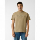 Camiseta con Logo Bordado de GUESS