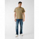 Camiseta con Logo Bordado de GUESS