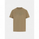 Camiseta con Logo Bordado de GUESS