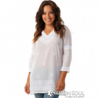 Tunica Algodon Estelle Blanco COTTON SOUL