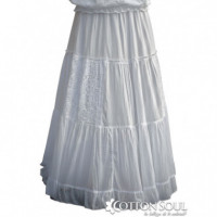 Falda Algodon Nadia Blanco COTTON SOUL