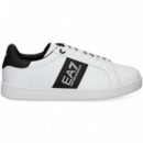 Banda Negro Deportivo Piel Blanco  EA7