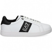 Banda Negro Deportivo Piel Blanco  EA7