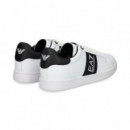 Banda Negro Deportivo Piel Blanco  EA7