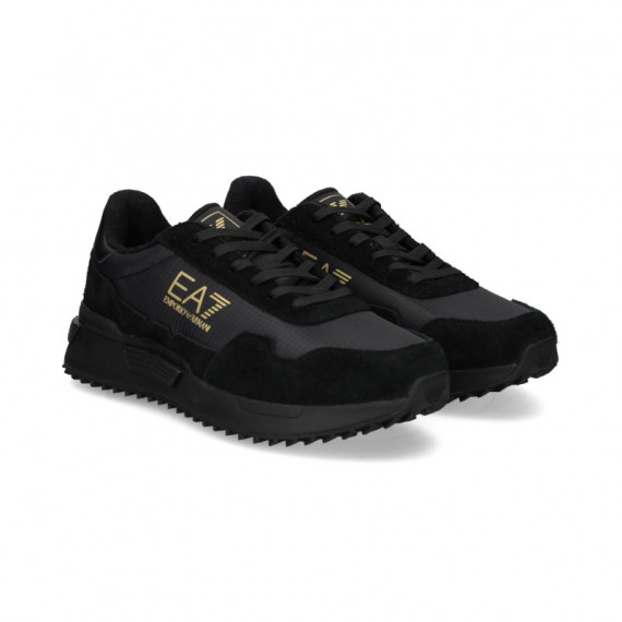 EA7 Oro Deportivo Ante+nylon Negro