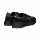 EA7 Oro Deportivo Ante+nylon Negro