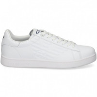 Deportivo Logo Relieve Piel Blanco  EA7