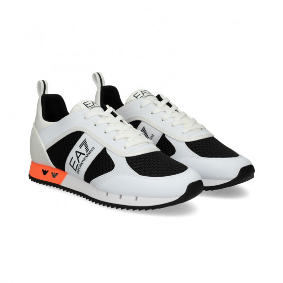 Talon Naranja Malla Negro Piel Blanco  EA7