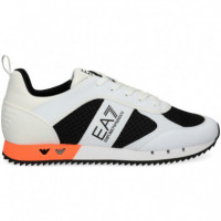 Talon Naranja Malla Negro Piel Blanco  EA7