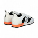 Talon Naranja Malla Negro Piel Blanco  EA7