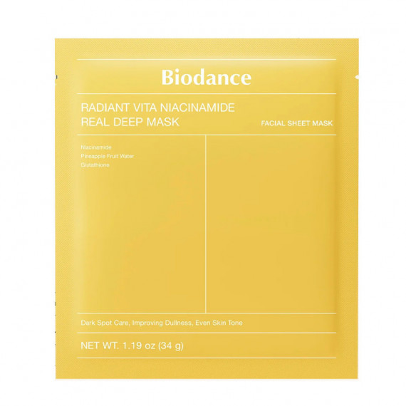 Radiant Vita Niacinamide Real Deep Mask
mascarilla Facial Iluminadora  BIODANCE