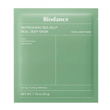 Refreshing Sea Kelp Real Deep Mask
mascarilla Refrescante - Hidratante  BIODANCE