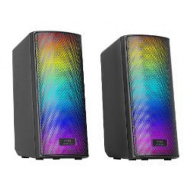 Altavoces MARS GAMING 15W 2.0 Rgb 3.5MM BLUETOOTH 5.3 Negro (MSRGB2)