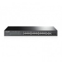 Switch TP-LINK 24XRJ45 10/100 2XSFP Gestionado Poe+ 180W Rack 1U Negro (TL-SL2428P)