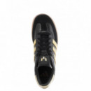 ADIDAS ORIGINALS - Samba Messi J - Cblack Goldmt GUM4 - JR6349/CBLACK Goldmt GUM4