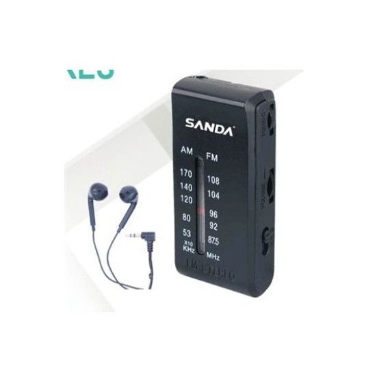 SANDA Radio de Bolsillo con Auriculares Am/fm SD-3999
