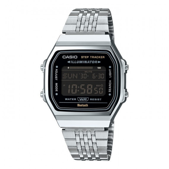 CASIO ABL-100WE-1B – Reloj Digital Retro Negro con BLUETOOTH y Podómetro