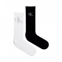 Pack de 2 Calcetines Footie Altos  CALVIN KLEIN
