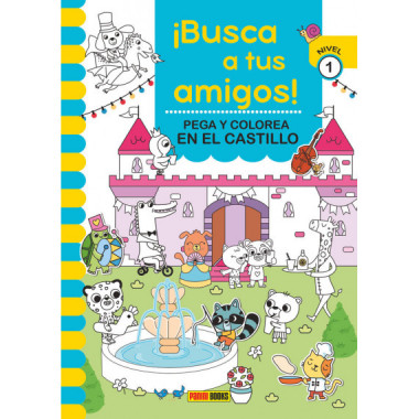 Busca Amigos Castillo Pega y Colorea N1
