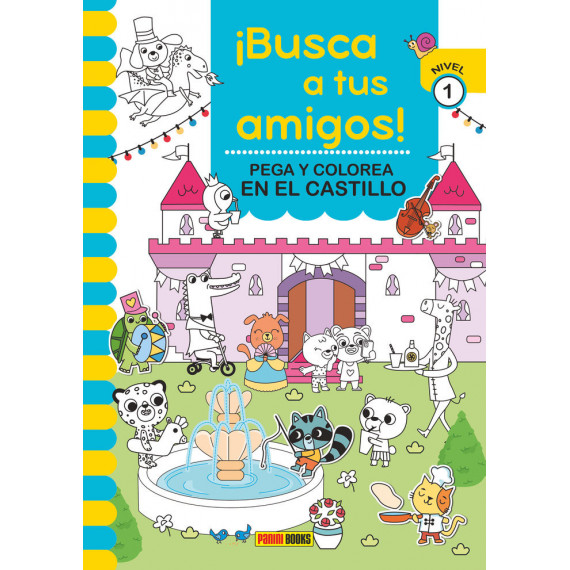 Busca Amigos Castillo Pega y Colorea N1