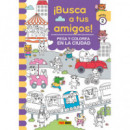 Busca Amigos Ciudad Pega Colorea N2