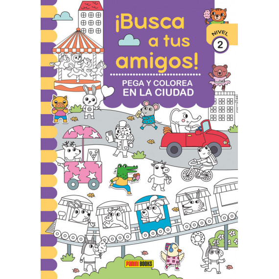 Busca Amigos Ciudad Pega Colorea N2