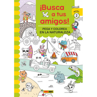Busca Amigos Naturaleza Pega Colorea N2