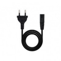 Cable Alimentación Nanocable Forma 8, CEE7/16/M - C7/H, 2M, Negro (10.22.0402-L200)  NANO