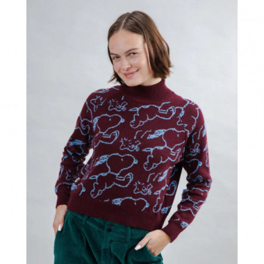 Jers&eacute;is y Sudaderas Jersey BRAVA FABRICS Jacquard Peanuts Chocolate