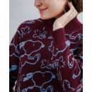 Jerséis y Sudaderas Jersey BRAVA FABRICS Jacquard Peanuts Chocolate