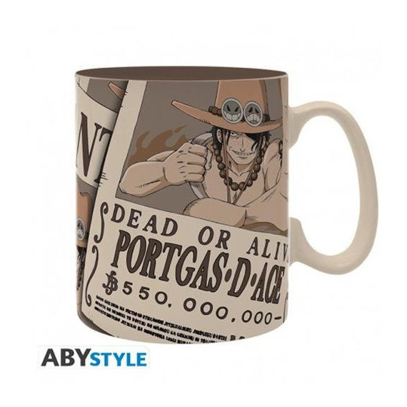 Taza Portgas D. Ace Wanted One Piece  ABY STILE