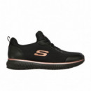 SKECHERS Zapatillas Squad Sr Negras 77222EC-BKRG