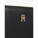 Th Icon Med Za Flap Black  TOMMY HILFIGER