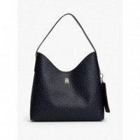Th Icon Shoulder Bag Mono Space Blue  TOMMY HILFIGER