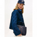 Th Timeless Satchel Space Blue  TOMMY HILFIGER