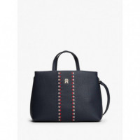 Th Timeless Satchel Space Blue  TOMMY HILFIGER