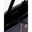 Th Timeless Satchel Space Blue  TOMMY HILFIGER