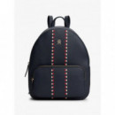 Th Timeless Backpack Space Blue  TOMMY HILFIGER