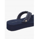 Th Wedge Cornrow Beach Sandal Space Blue  TOMMY HILFIGER