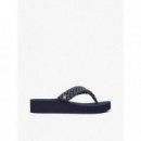 Th Wedge Cornrow Beach Sandal Space Blue  TOMMY HILFIGER