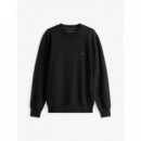 Essential Terry Crewneck Heathered Oatmi  TOMMY HILFIGER
