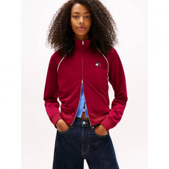 Tjw Badge Track Jacket Ext Lavish Cerise  TOMMY JEANS