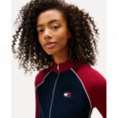 Tjw Colorblock Zip Thru Cardigan Dark Ni  TOMMY JEANS