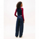 Tjw Colorblock Zip Thru Cardigan Dark Ni  TOMMY JEANS