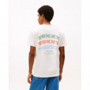 Tjm Reg Dollar Stack Ss T Ancient White  TOMMY JEANS